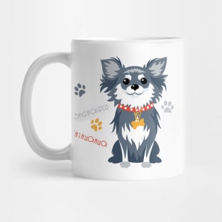 Вog black longhaired Chihuahua Mug